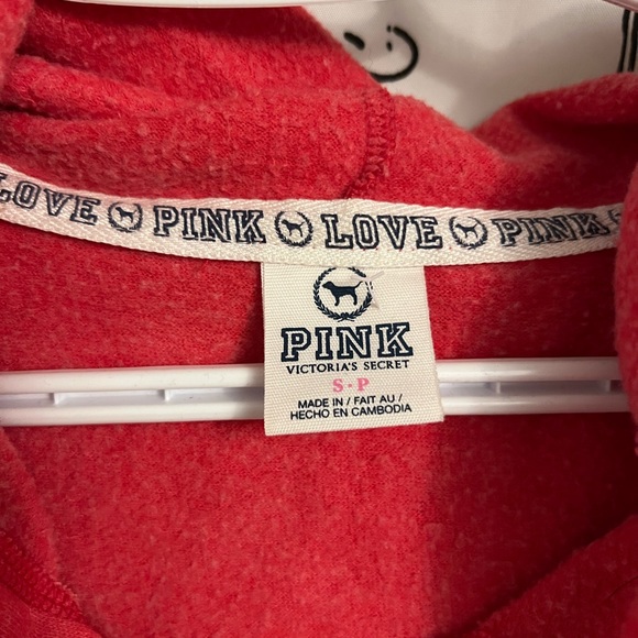 VICTORIA’S SECRET LOVE PINK ZIP UP SWEATER WITH HOOD - Picture 3 of 3